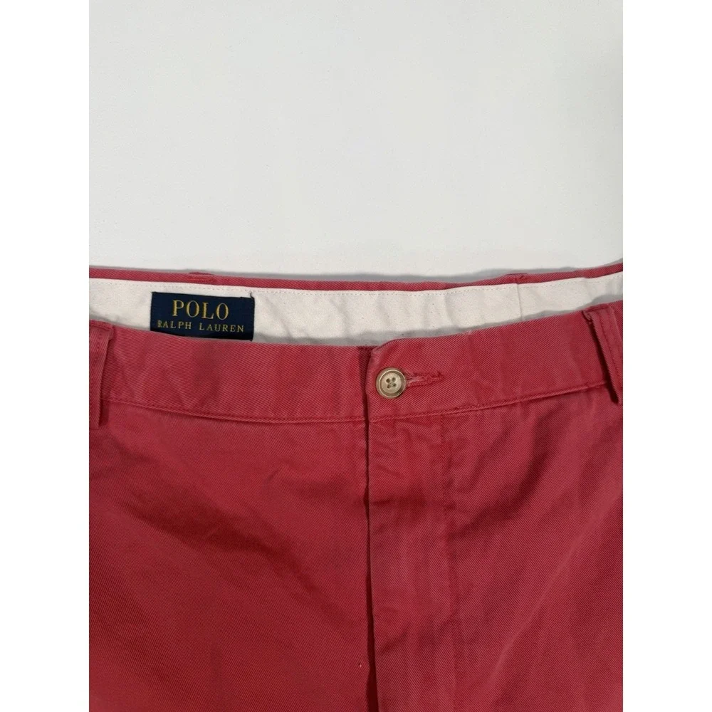 Polo Ralph Lauren Men's Chino Shorts Size 50B Pink Salmon Flat Front Casual